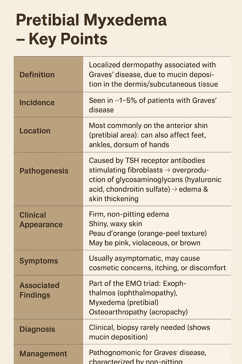 Pretibial Myxedema