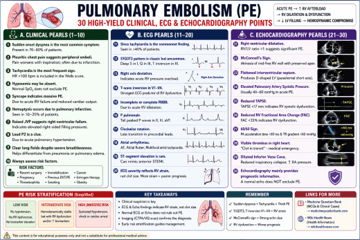 Pulmonary Embolism Clinical ECG and Echocardiography
